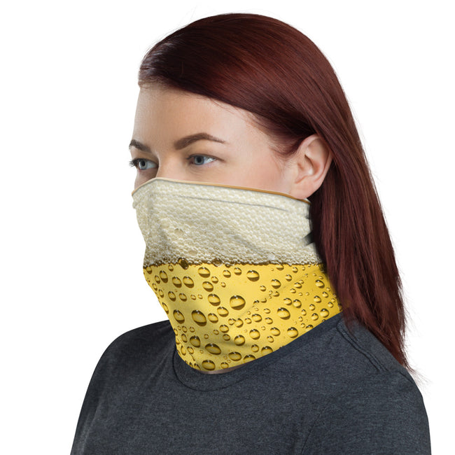 Beer Bubbles Neck Gaiter, Washable Face Mask For Protection, Fabric Face Cover/ Neck Tube, PF - 11208