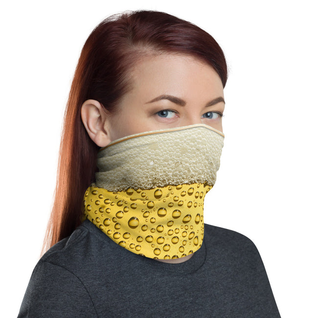Beer Bubbles Neck Gaiter, Washable Face Mask For Protection, Fabric Face Cover/ Neck Tube, PF - 11208