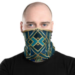 Art Deco Golden Triangles Neck Gaiter, Reusable Face Mask (3 Colors), Fabric Face Cover/Neck Tube, PF - 11217