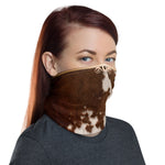 Animal Print Cow Skin Neck Gaiter, Reusable Face Mask, PF - 11222