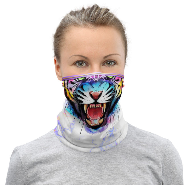 Colorful Tiger Neck Gaiter, Tiger Face Mask, Fabric Mask, PF - 11227