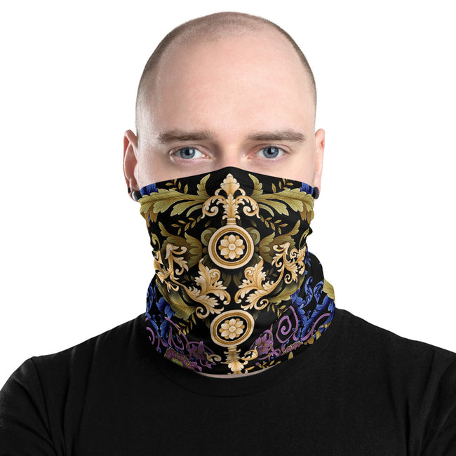 Baroque European Design Neck Gaiter (2 Designs), Washable Face Mask, Cloth Face Cover/Neck Tube, PF - 11235