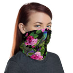 Tropical Print Birds Neck Gaiter (2 Colors), Fabric Face Mask, PF - 11237