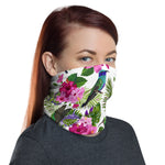 Tropical Print Birds Neck Gaiter (2 Colors), Fabric Face Mask, PF - 11237