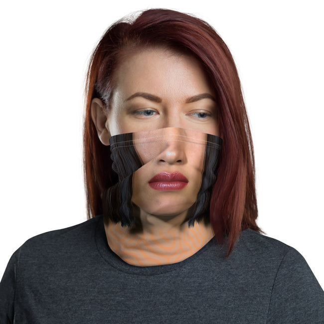 Blunt Haircut Female Face Neck Gaiter, Women Face Mask, Selfie Face Cover/Neck Tube, PF - 11241
