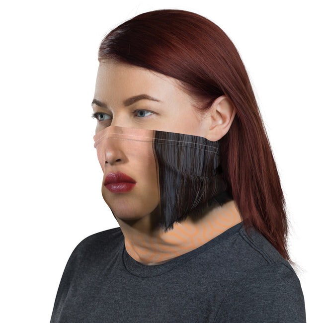 Blunt Haircut Female Face Neck Gaiter, Women Face Mask, Selfie Face Cover/Neck Tube, PF - 11241