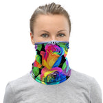 Spectrum Roses Neck Gaiter (3 Colors), Floral Face Mask Neck Tube, PF - 11255