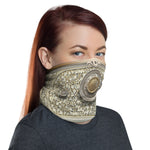 Baroque Decorative Shield Print Neck Gaiter, Reusable Face Mask, Fabric Face Cover/Neck Tube, PF - 11282