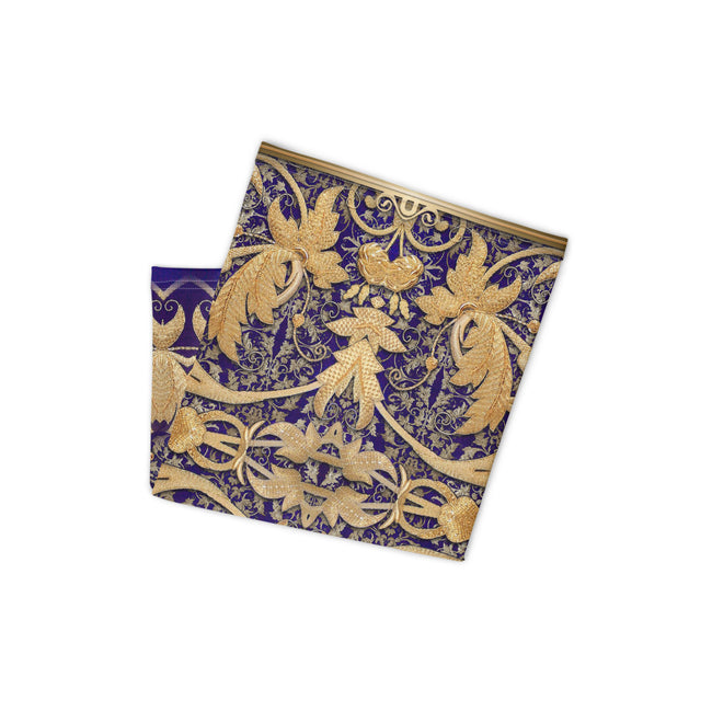 Gold Embroidery from INDIA Printed Neck Gaiter, Fabric Face Mask, PF - 11363