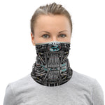 Mechanical Cyberpunk Printed Neck Gaiter, Fabric Face Mask, PF - 11365