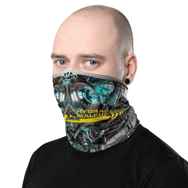 Hydraulic Malfunction Steampunk Neck Gaiter, Futuristic Face Mask, PF - 11366