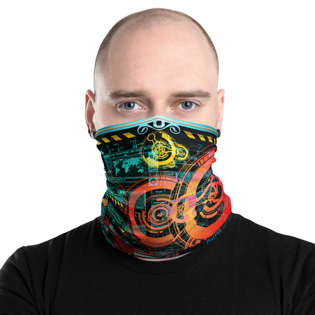 Nuclear Radiation Alert Graphic Print Neck Gaiter (2 Colors), Fabric Face Mask, PF - 11367