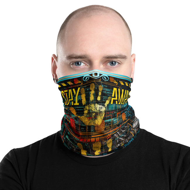 Stay Away WARNING Sign Neck Gaiter, 6 Feet Away Face Mask, PF - 11368