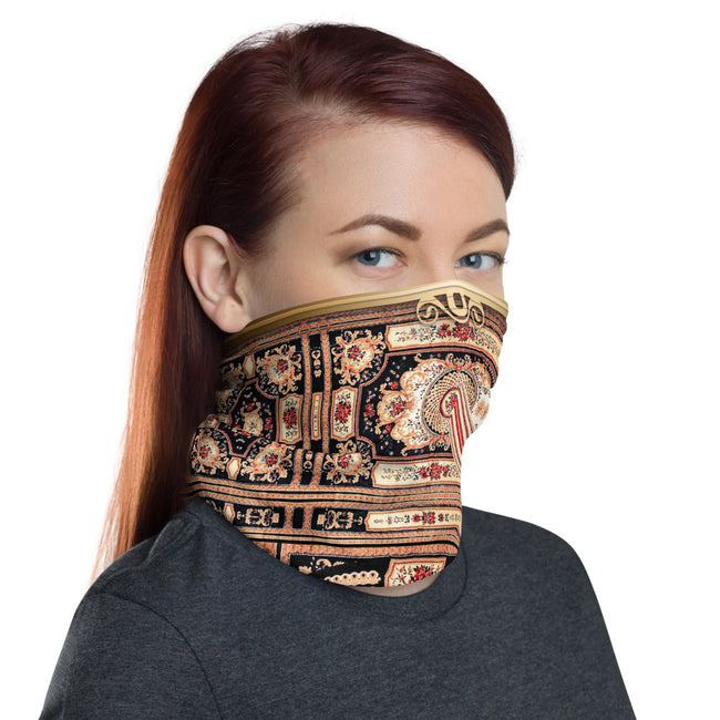 French Antique Tapestry Print Neck Gaiter (2 Styles), Fabric Face Mask, PF - 11370