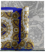 Royal Blue Upholstery Fabric 3meters & 12 Furnishing Fabrics European Baroque Fabric By the Yard  | RB0017