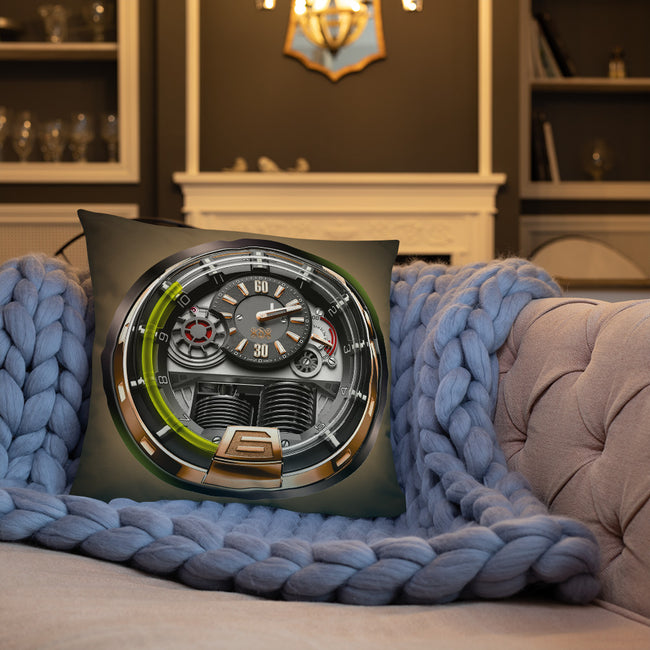Devarshy HOROLOGY Time Is Precious Printed Square Throw Pillow PF - 108C3