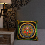 Devarshy NIRVANA ACHIEVED Tibetan Thangka Printed Square Throw Pillow PF - 109C2