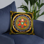 Devarshy NIRVANA ACHIEVED Tibetan Thangka Printed Square Throw Pillow PF - 109C2
