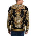 Black Animal Print Unisex Sweatshirt Casual Wear, PF - 0009B