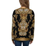 Black Animal Print Unisex Sweatshirt Casual Wear, PF - 0009B