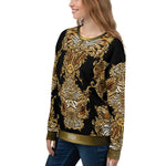 Black Animal Print Unisex Sweatshirt Casual Wear, PF - 0009B