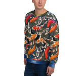 KOI Fish Print UNISEX Sweatshirt For Winter Wear, PF - 11154