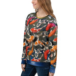 KOI Fish Print UNISEX Sweatshirt For Winter Wear, PF - 11154