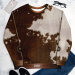 Jersey Cow Print UNISEX Sweatshirt For Winter Wear, PF - 11222
