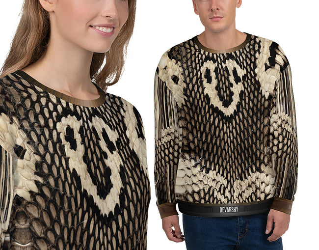 Cobra Snake Print Unisex Sweatshirt for Casual wear, PF - 11223