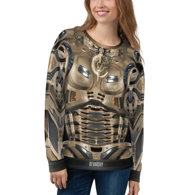 Mechanical Steampunk Robot Unisex Sweatshirt Winter Wear, PF - 90008