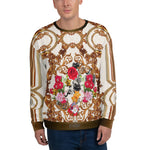 Golden Ornamental Floral Unisex Sweatshirt, PF - 0007