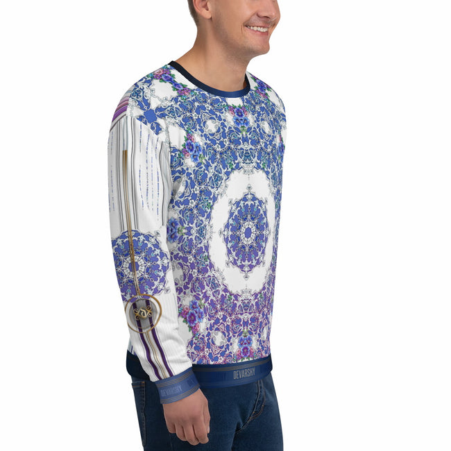 Circle Of Floral Unisex Sweatshirt For Lounge Wear, PF - 0040