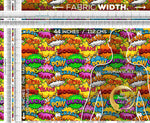 COMIC Strips Apparel Fabric 3Meters+, 9 Designs | 8 Fabrics Option | Fabric By the Yard | 025