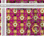 Decorative Circles Apparel Fabric 3Meters+, 9 Designs | 8 Fabrics Option | Fabric By the Yard | 031