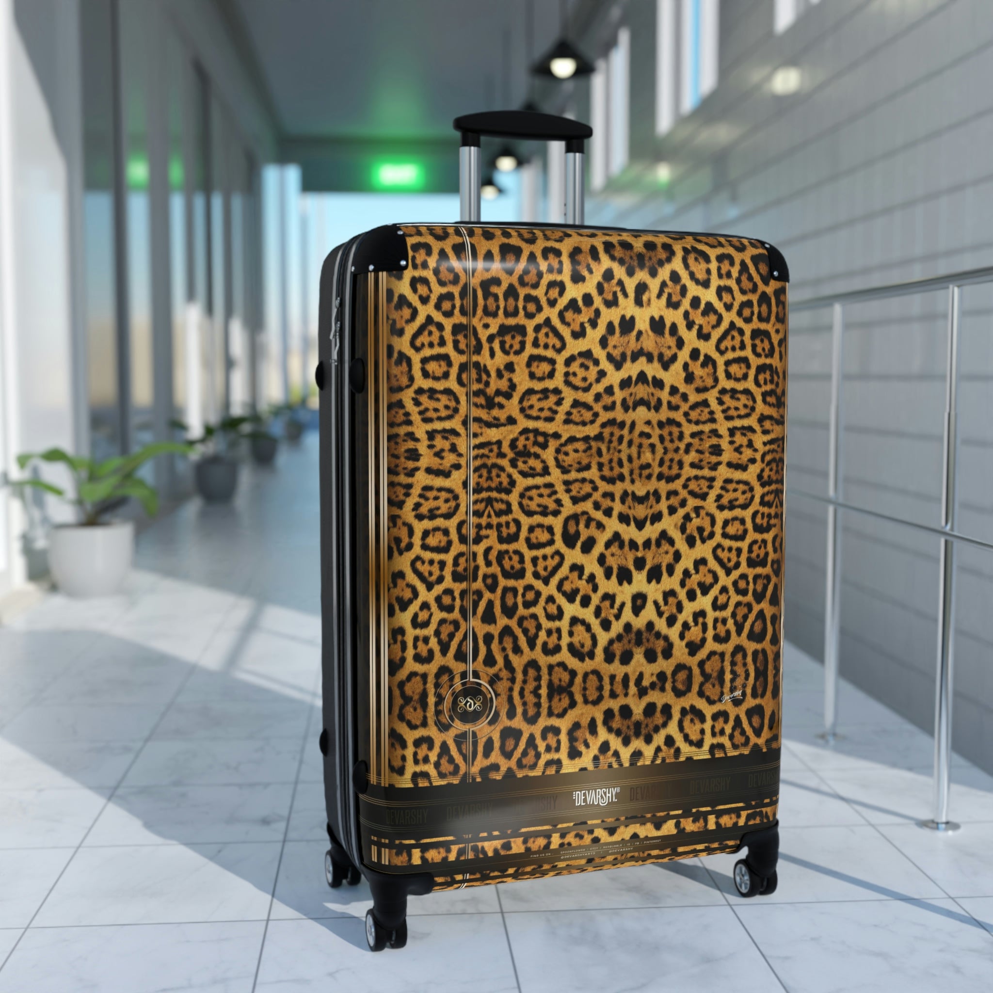 Leopard Print Suitcase Sizes Carry-on Suitcase Animal Print