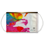 Colorful Abstract Paint Face Mask With Filter And Nose Wires - 11311