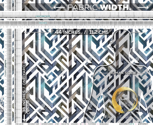 Street Art Apparel Fabric 3Meters+, 9 Designs | 8 Fabrics Option | Fabric By the Yard | D20262