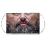 Grey Beard Mature Man Face Mask With Filter And Nose Wires - 11189
