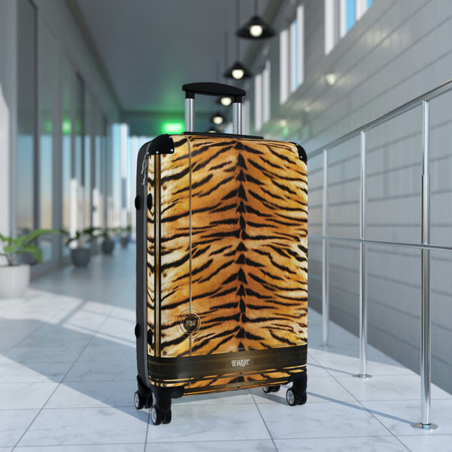 Tiger Print Suitcase 3 Sizes Carry-on Suitcase Animal Print Luggage Tiger Skin Hard Shell Suitcase | 100178