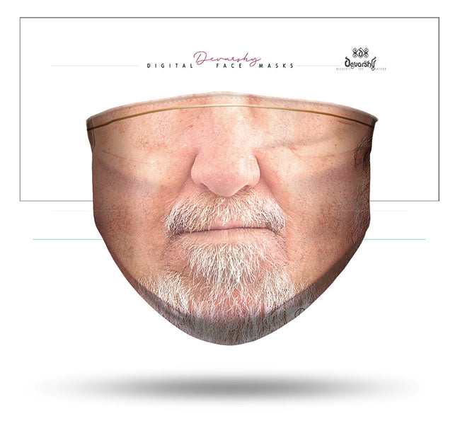 Mature White Male Selfie Face Mask With Filter And Nose Wires - 11183