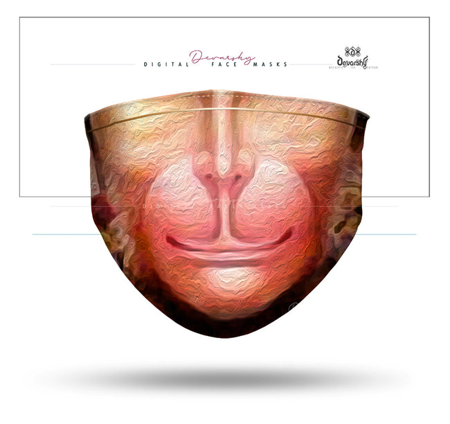 HANUMAN, Hindu Monkey God Face Mask With Filter And Nose Wires -11209