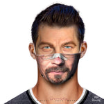 Goatee Man Selfie Face Mask With Filter And Nose Wires - 90005