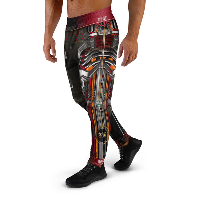 Red Futuristic Alien Robot Unisex Joggers, Sweatpants for Men and Women, PF - 90006B