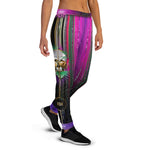Pink Disco Aviator Skulls Sweatpants, Unisex Joggers for Winter, PF - 101250C