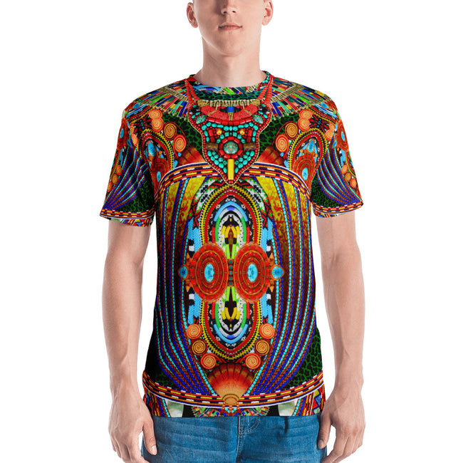 MAASAI-ENGAI Decorated Beads Devarshy Animal Print Men's Printed T-Shirt PF - 1073A