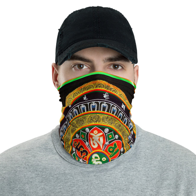 Tibetan Thangka Painting Neck Gaiter, Unisex Face Mask, Headband, Cloth Face Cover, Printed Neck Tube, PF - 11142