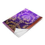 Mesh it Up Purple Printed Throw Blanket, Soft Fleece Blanket, Devarshy Home, PF - 030A