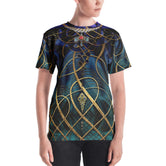 Dark Spirals Printed Women's T-Shirt, PF - 1078A
