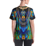 Decorative Pearls Printed Women's T-Shirt, PF - 002