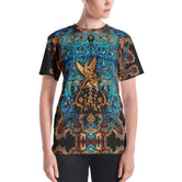 Blue Decorated Devarshy Jersey Printed Women's T-Shirt PF - 1103A